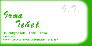 irma tehel business card